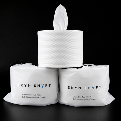 SKYN SHYFT Pure Cotton Clean Skin Towel Pack