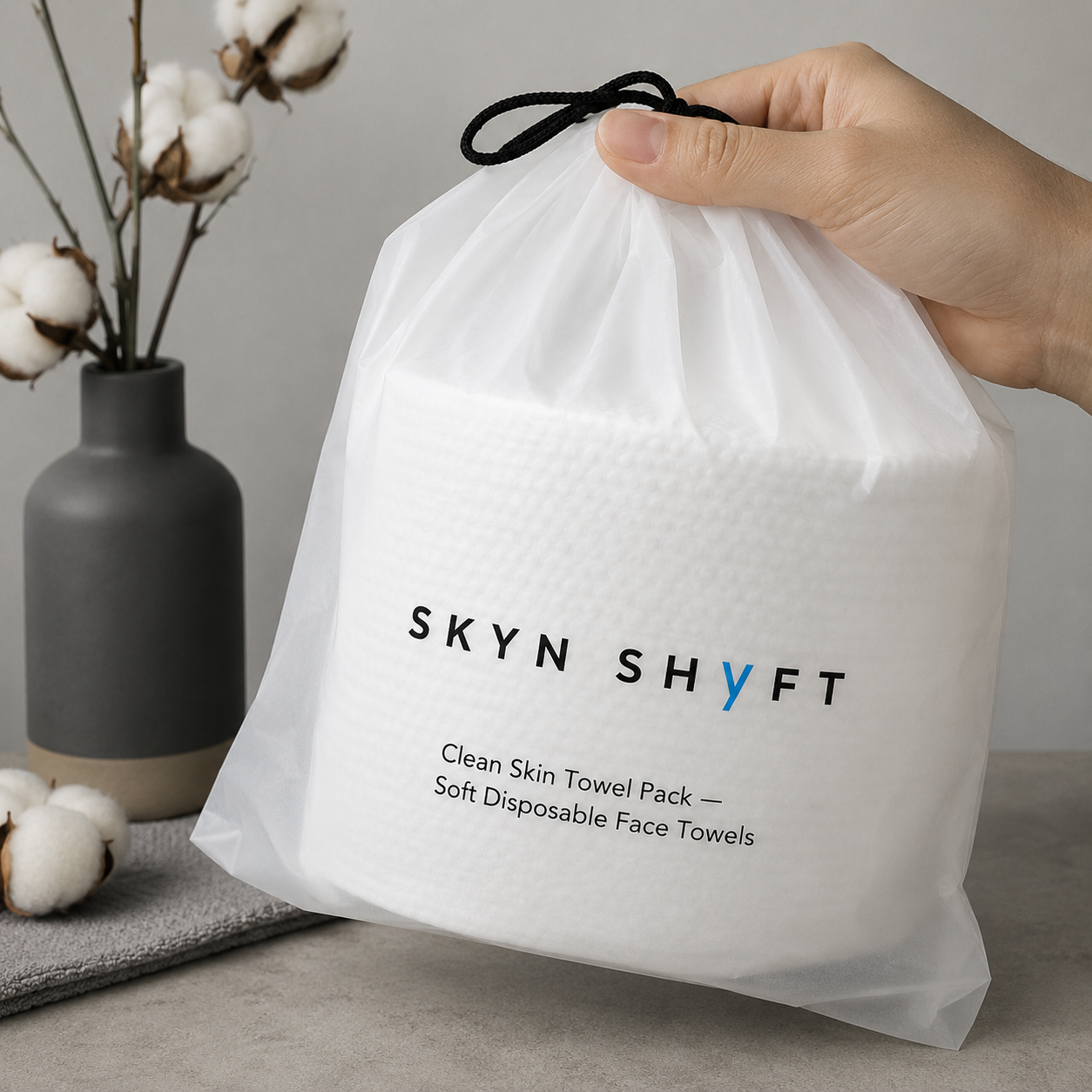 SKYN SHYFT Pure Cotton Clean Skin Towel Pack