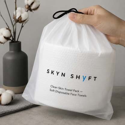 SKYN SHYFT Pure Cotton Clean Skin Towel Pack